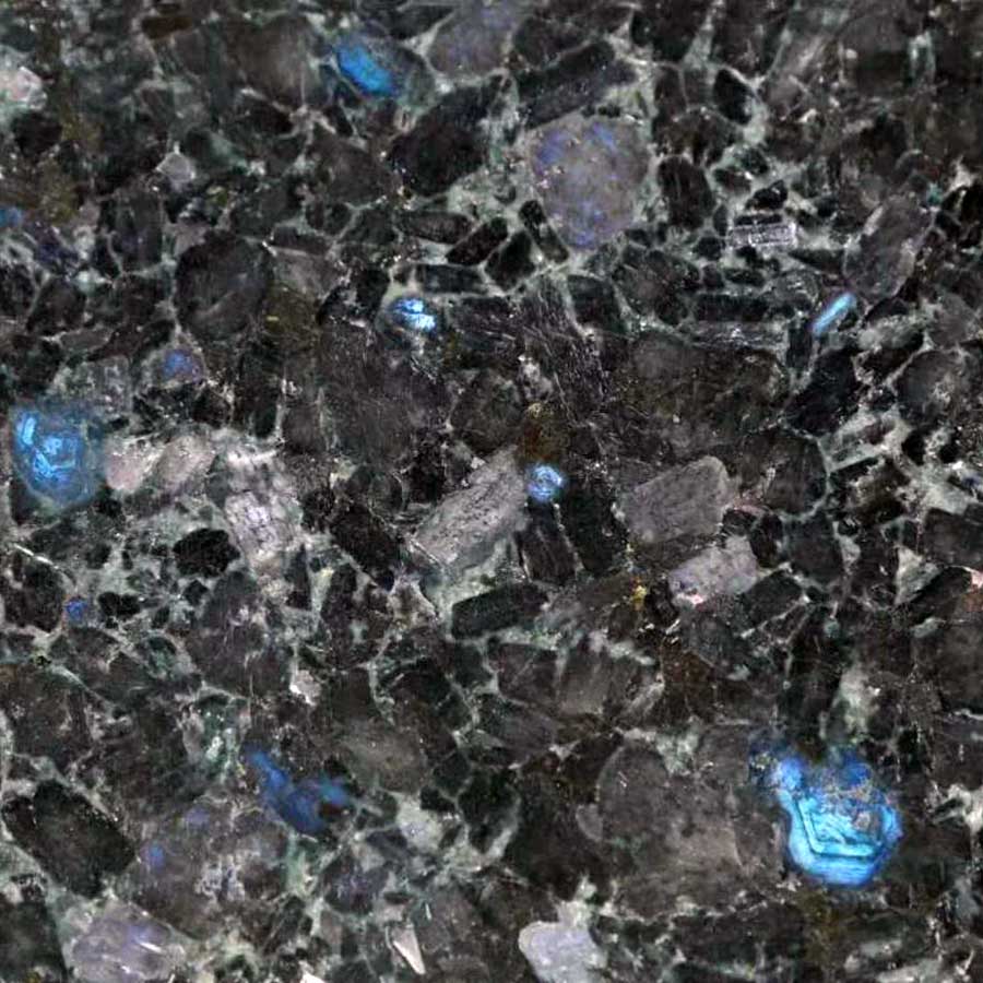 Гранитная ограда Labradorit Лабрадорит — черно-синий