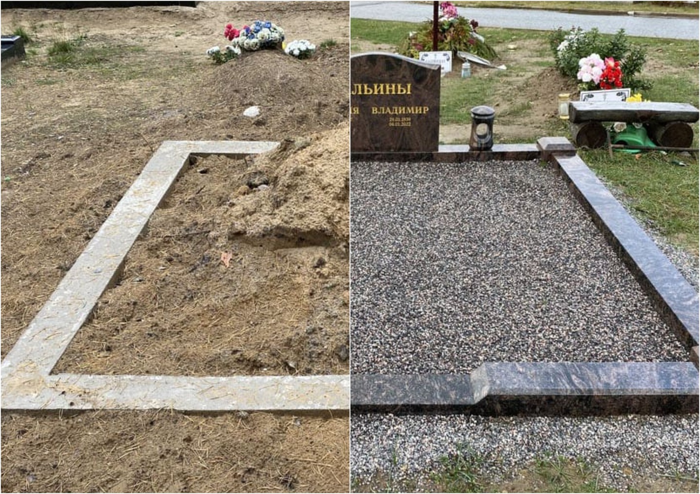 Благоустройство могилы под ключ - процесс